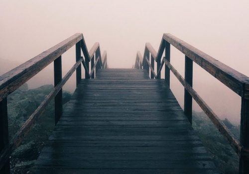 foggy path representing how a person can's see what to do next in life